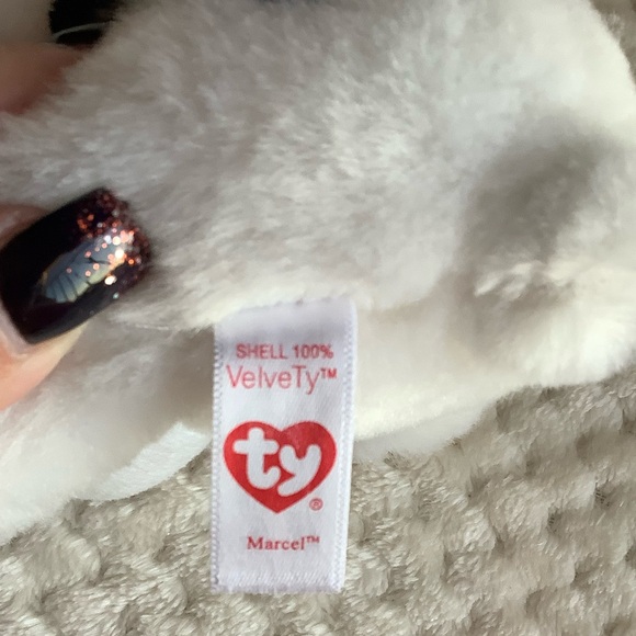 Ty Velvety Marcel French Bulldog Black and White Plush Puppy Stuffed Animal - Picture 6 of 8